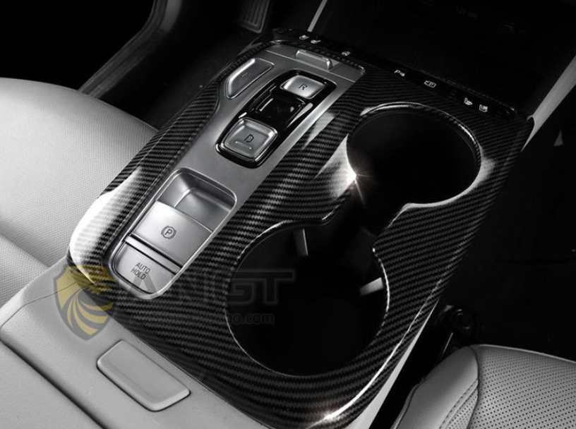 Ốp hộp số vân cacbon xe Hyundai Tucson 2022