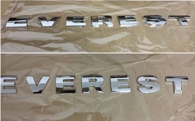 Chữ Everest dán trang trí capo xe (Mẫu 2)