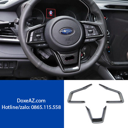 Ốp 3 chi tiết vô lăng vân cacbon Subaru Outback 2021-2022