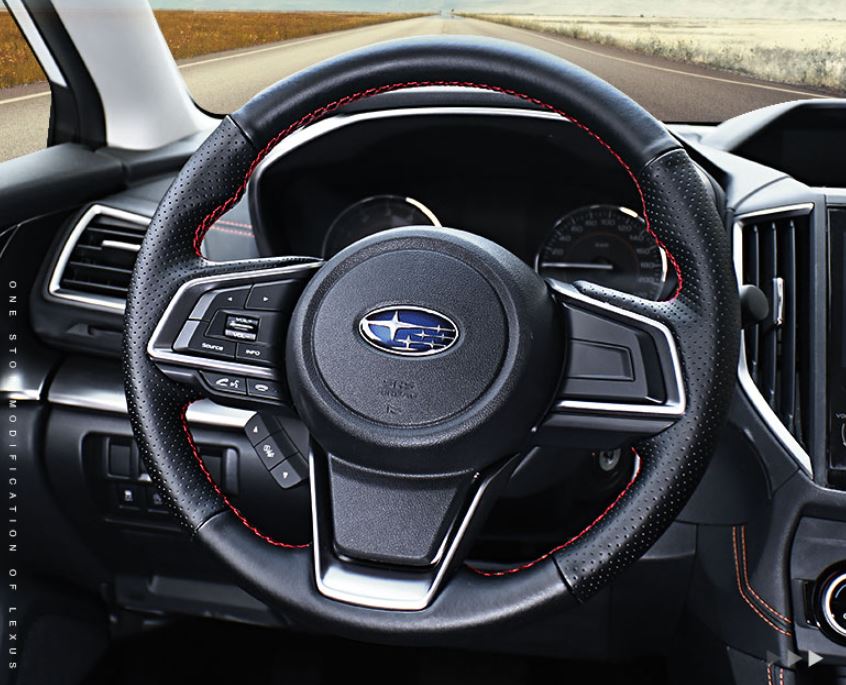 Bọc da vô lăng tự khâu cho Subaru Outback 2021-2022 - Mẫu 1