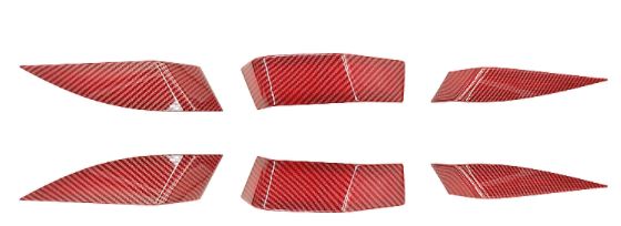 Ốp viền Full 2 bên + Trước, Sau + Nóc Xe Cacbon Đỏ Subaru FRT