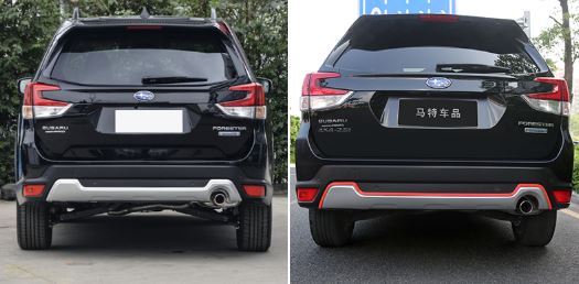 Ốp viền Đỏ full xe trước sau + hông Subaru Forester 19-21