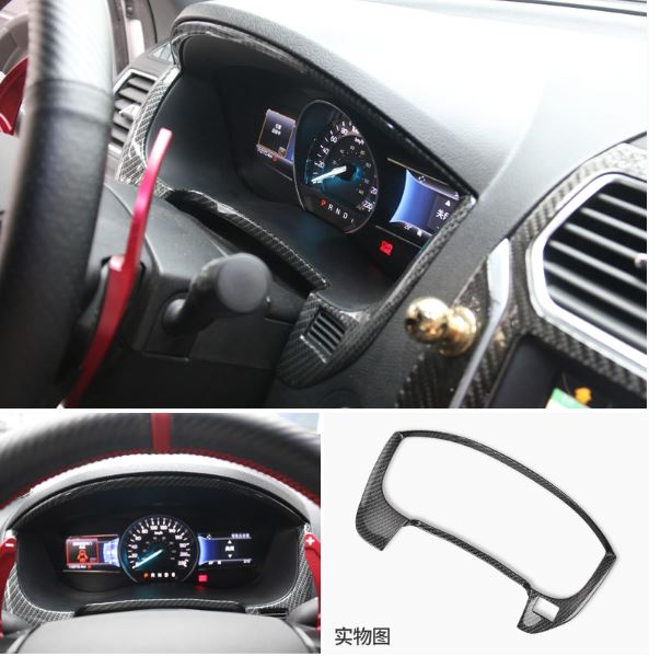 Ốp viền đồng hồ mạ cacbon Ford Explorer