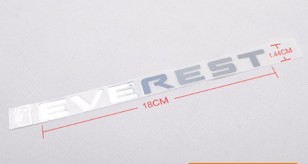 Chữ dán Everest viền dưới taplo