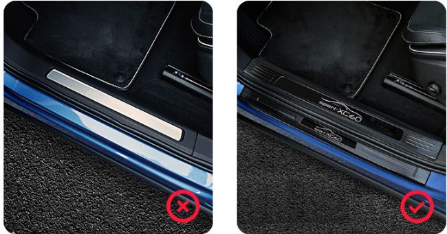 Bộ full chống trầy bậc cửa đen titan Volvo XC60 2020