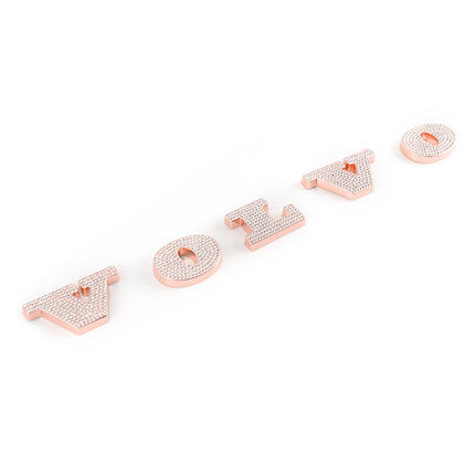 Chữ mạ kim cương sau xe volvo