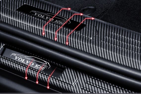 Ốp chống trầy bậc trong ngoài cacbon volvo xc60
